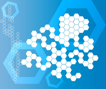 Abstract Hexagonal Shapes blue Backgroundのイラスト素材