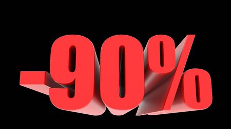 -90 percent off discount promotion sale.の写真素材