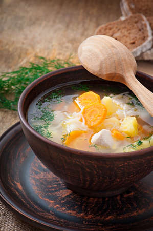 chicken soupの写真素材