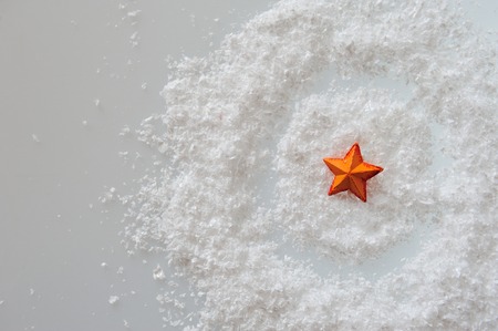 miniature star on a white backgroundの写真素材