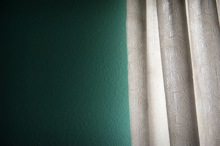 Curtain with blank space need your decoration stuffs to puttingの写真素材