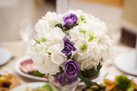 bride purple flowers weddingの写真素材