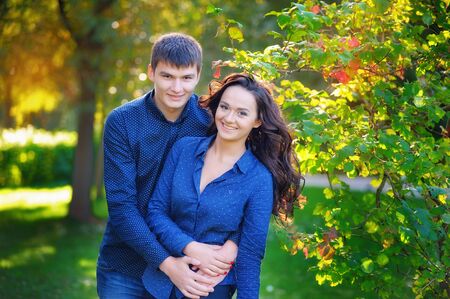 Cheerful couple having fun on summer vacationの写真素材