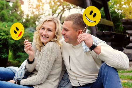 Portrait of a happy coupleの写真素材