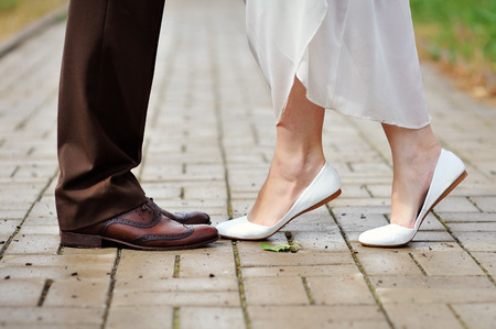 shoes the bride and groom dance.の写真素材