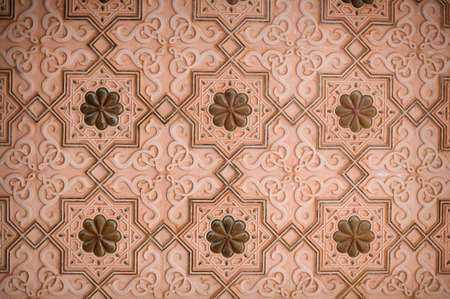 ornament on the wall molding.の写真素材