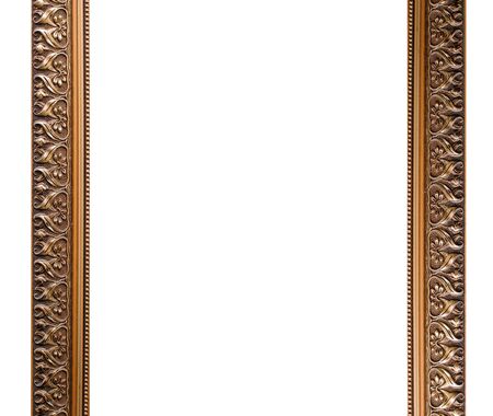 Gold frame isolated on white background.の写真素材