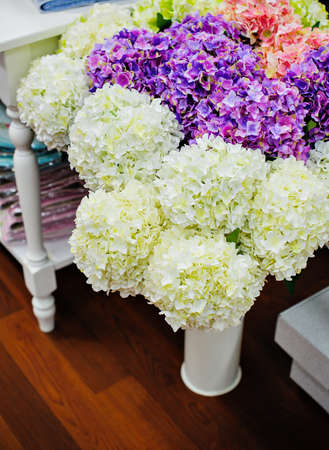 Beautiful bouquet of flowers in a wedding salon.の写真素材