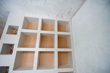 plasterboard construction housing repair, partition.の写真素材