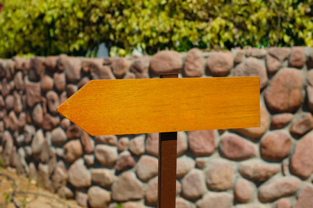Beautiful wooden pointer to nature.