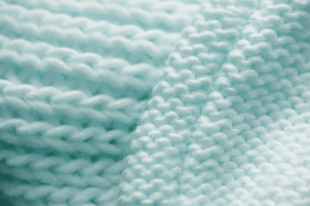 Blue wool knitted texture backgroundの写真素材