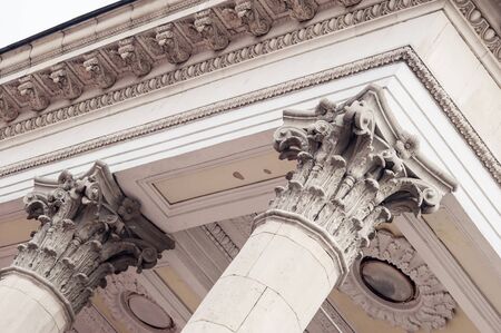 Detail of Classical Architecture Column and Frieze.の写真素材