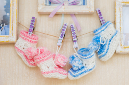 beautiful decor for a newborn on wallの写真素材