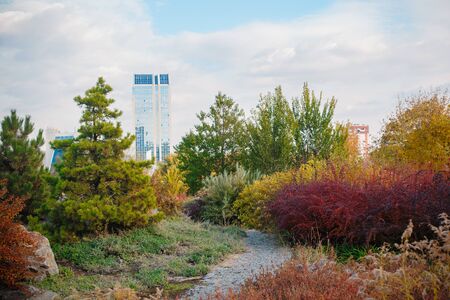 UKRAINE, DONETSK, HOTEL VICTORIA, OCTOBER, 28, 2015: view of the Victoria Hotel in Donetsk.のeditorial素材