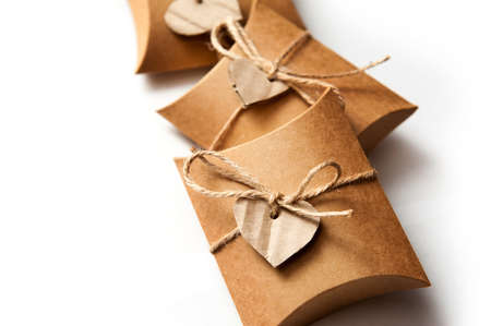 Beautiful boxes for gifts on a white background.