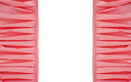 frame of pink draped fabric with a place for your text.の写真素材