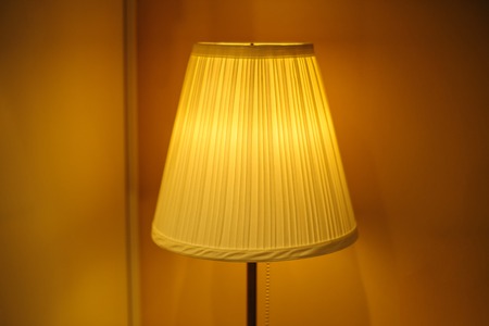 beautiful Lampshade in bedroomの写真素材