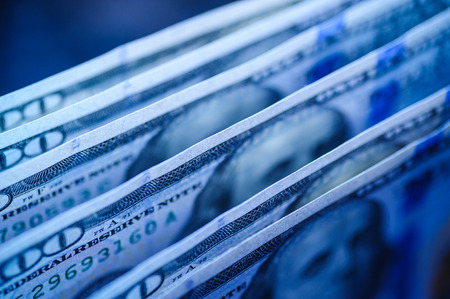 texture of hundred-dollar bills. business concept success