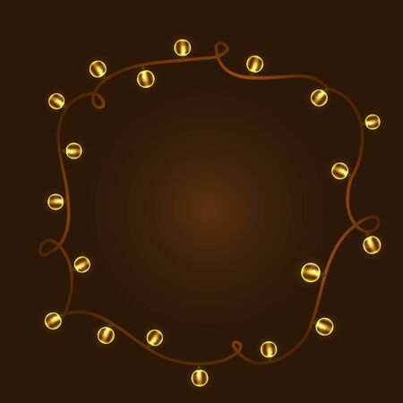 round flourish vintage decorative whorls frame leaves on brown background. Vector calligraphy illustration EPS10のイラスト素材