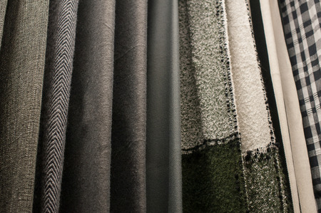 Set of multi-colored fabrics background texture for decor