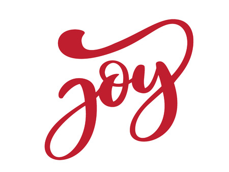Joy phrase Hand drawn lettering text. Ink illustration. Modern brush calligraphy. Inspirational vector typography. Isolated on white backgroundのイラスト素材