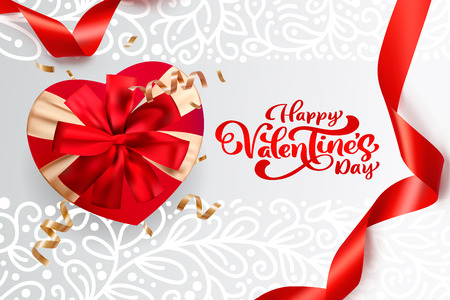 Happy Valentines Day typography vector design for greeting cards and poster. Valentine vector text on a red holidays background. Design template celebration illustration.のイラスト素材