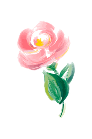 Cute spring Watercolor Flower rose Vector. Art isolated object for wedding bouquet.のイラスト素材