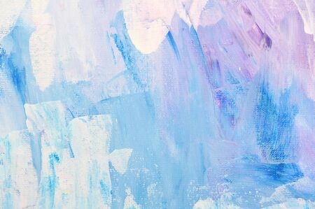 Abstract art background hand drawn acrylic painting. Brushstrokes colorful texture acrylic paint on...