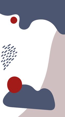 Vector abstract creative background in minimal trendy style with copy space for text. Design template for social media stories and bloggers. Simple, stylish and minimal design for bannerのイラスト素材