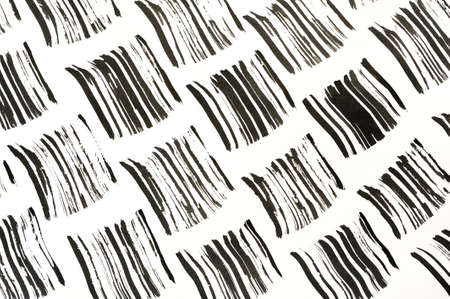 Black ink abstract random stroke background. Hand-drawn spotted pattern on white abstract background