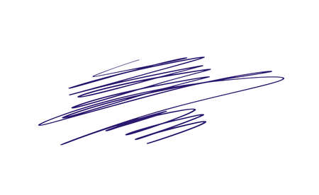 Blue Abstract Vector Wavy calligraphy line. Illustration Element of design for posters and flyers story. Underline important textのイラスト素材