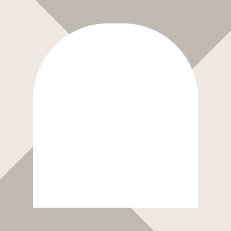 Beautiful social media geometric background quote post template with place for text. composition in trendy contemporary collage style, can be used also as flyer, card, coverのイラスト素材