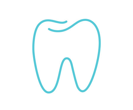 Blue tooth vector logo icon. Dentistry symbol. Medical sign. Dentalhealth. Clean White and healthy. Dental care. Medical care Logo templateのイラスト素材