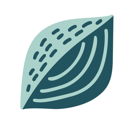 Groovy 70s hippie spring vector leaf print. Positive floral illustration. Aesthetic flat melting organic Groovy hippie funny boho ethno style. Pastel green paletteのイラスト素材