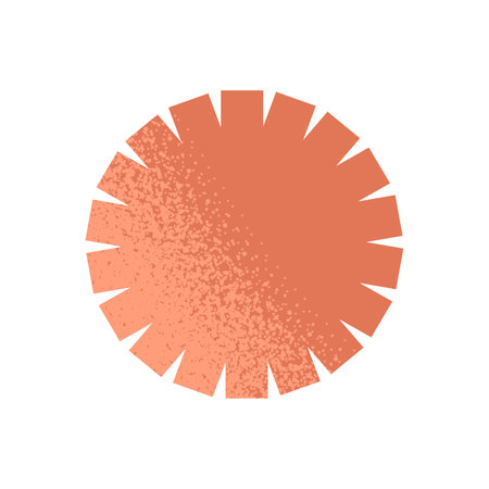 Trendy vector minimalist geometric flower basic gradient element grunge shape abstract Figures bauhaus forms Retro style texture illustration. Modern design poster, cover, card designのイラスト素材