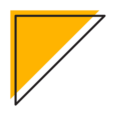 Trendy vector minimalist geometric line color basic element. Shape abstract figure bauhaus form. Retro style texture illustration. Modern design poster, cover, card designのイラスト素材