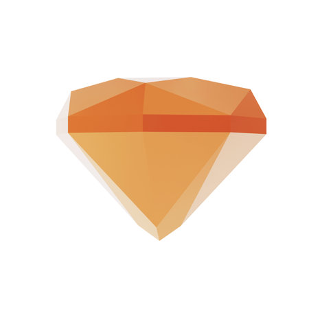 3d abstract shape golden diamond geometric. Realistic glossy gold color luxury template decorative design illustration. Minimalist bright mockup isolated transparent png.の写真素材