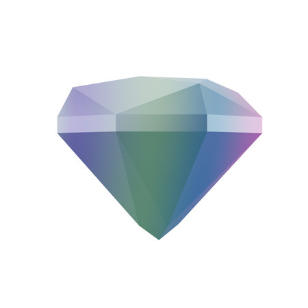 3d abstract shape metal diamond geometric. Realistic glossy gradient color luxury template decorative design illustration. Minimalist bright mockup isolated transparent png.の写真素材