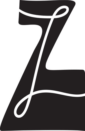 Display Christmas winter vector font letter Z alphabet. Capital scandinavian letter typeface abc element for social media, web design, poster, banner, greeting cardのイラスト素材