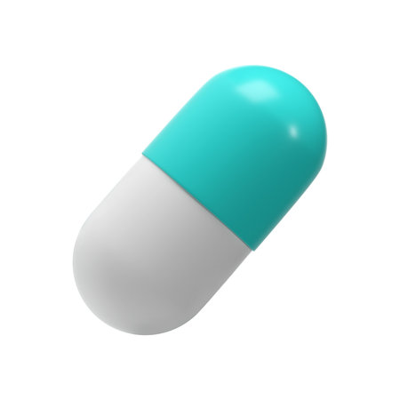 3d render capsule pill drug medicine healthcare pharmacy icon illustrationの写真素材