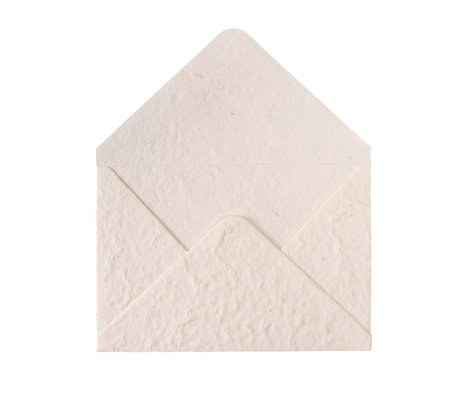 Open empty textured paper envelope mock up on a transparent background, ready for your communication...