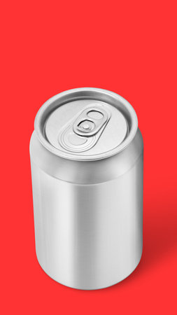 Metal Aluminum Beverage Drink Can. Ready For Your Design.3d rendering illustration. added copy space...