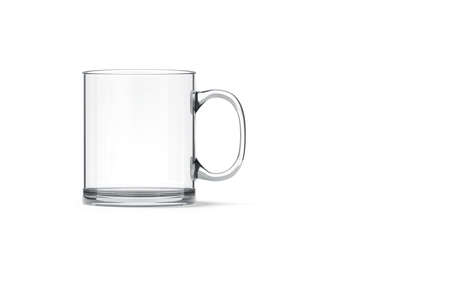 3D rendering Empty glass placed on a white background. fit for your design project.