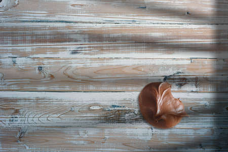 Top u view Baking bread , Dough on wooden table. added copy space for text.
