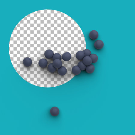 Top up view fresh black berry isolatedの写真素材