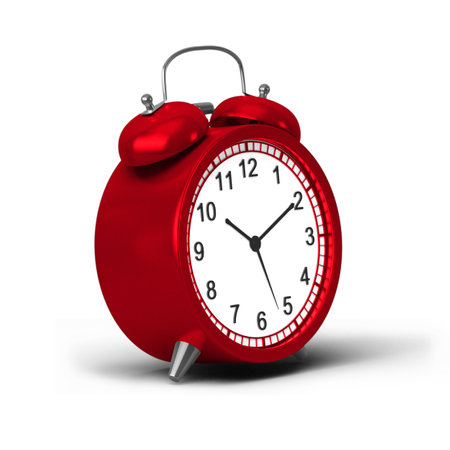 Colorful alarm clock for your asset time project isolated on white background.