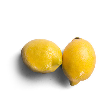 Fresh juicy lemon isolated on the white backgroundの写真素材