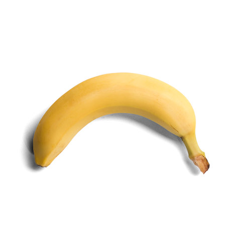 Fresh juicy banana isolated on the white backgroundの写真素材