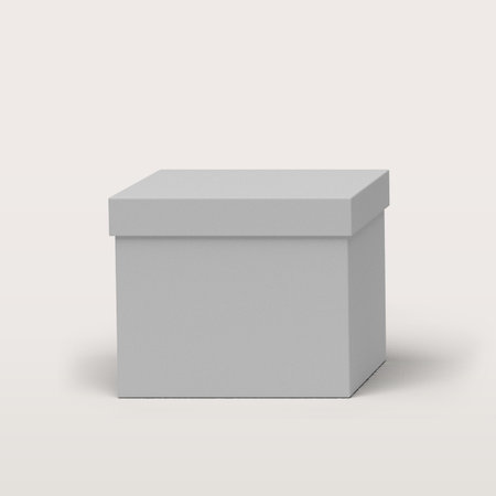 Blank white gift box isolated on white for present concept design.の写真素材