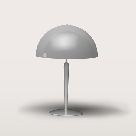 Innovative simply table lamp isolated on white background.の写真素材